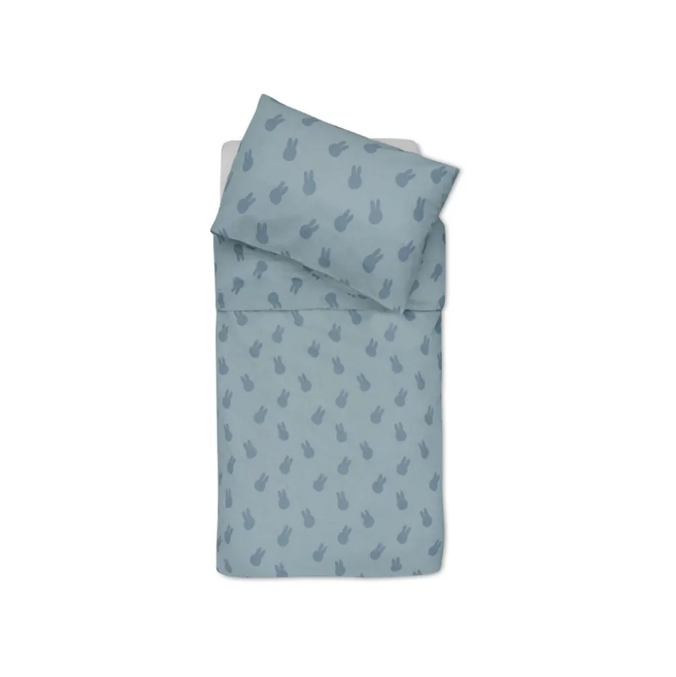 Housse de couette et taie 100x140 cm miffy shadow sea green