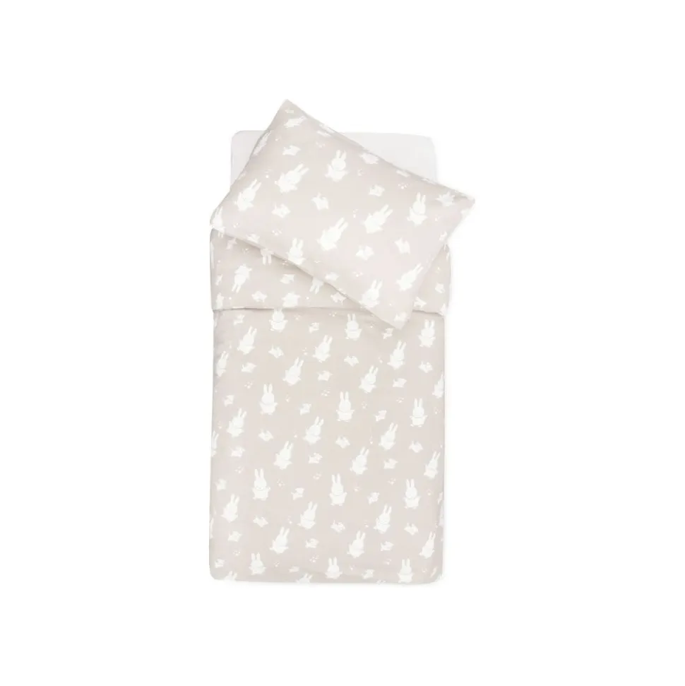 Housse de couette et taie 100x140 cm miffy snuffy nougat