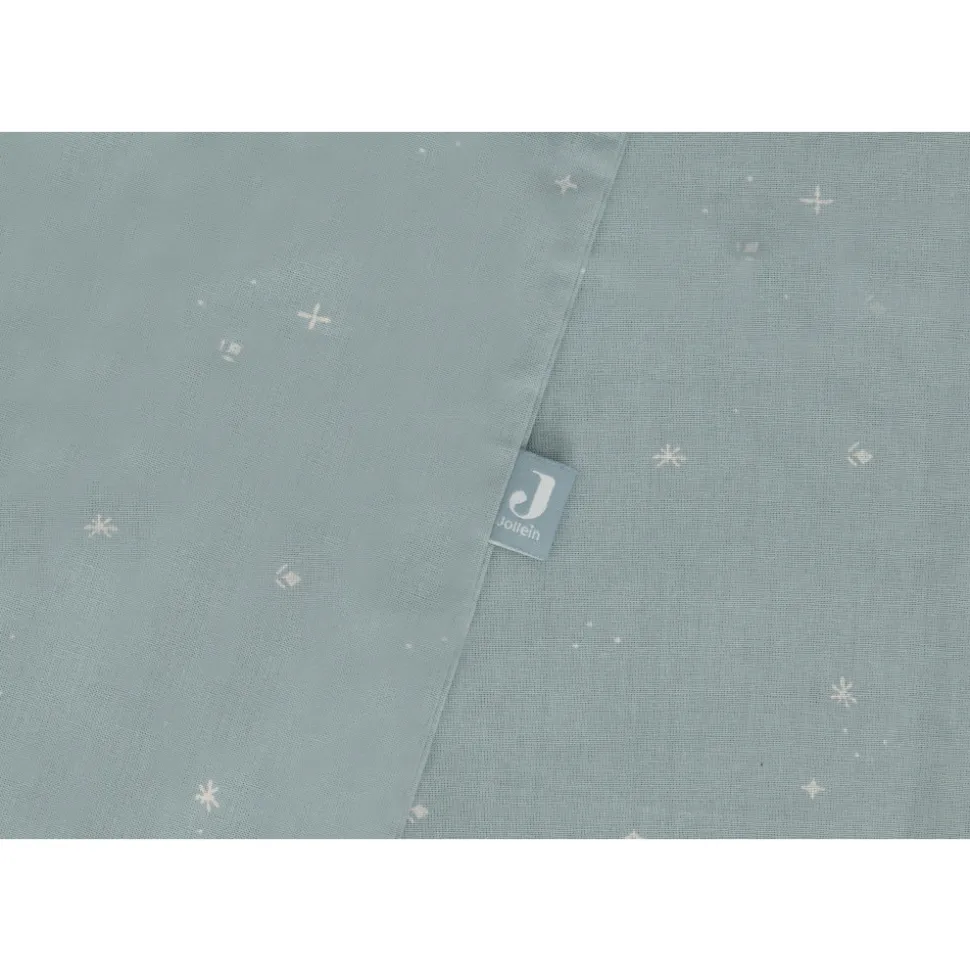 Housse de couette et taie 100x140 cm twinkling sea green