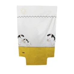 Housse de couette + taie d'oreiller pluche et pompon
