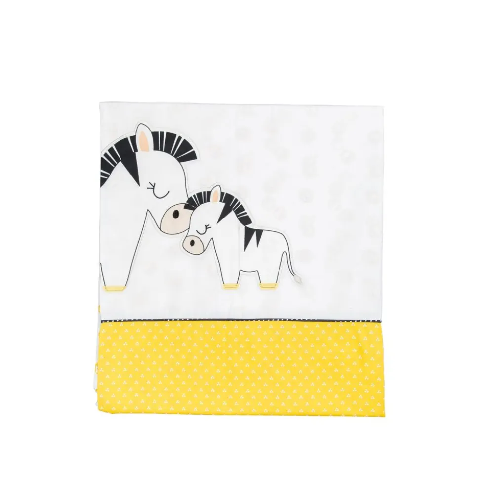 Housse de couette + taie d'oreiller pluche et pompon