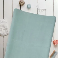 Housse matelas à langer bleu / vert 50x70 cm éponge