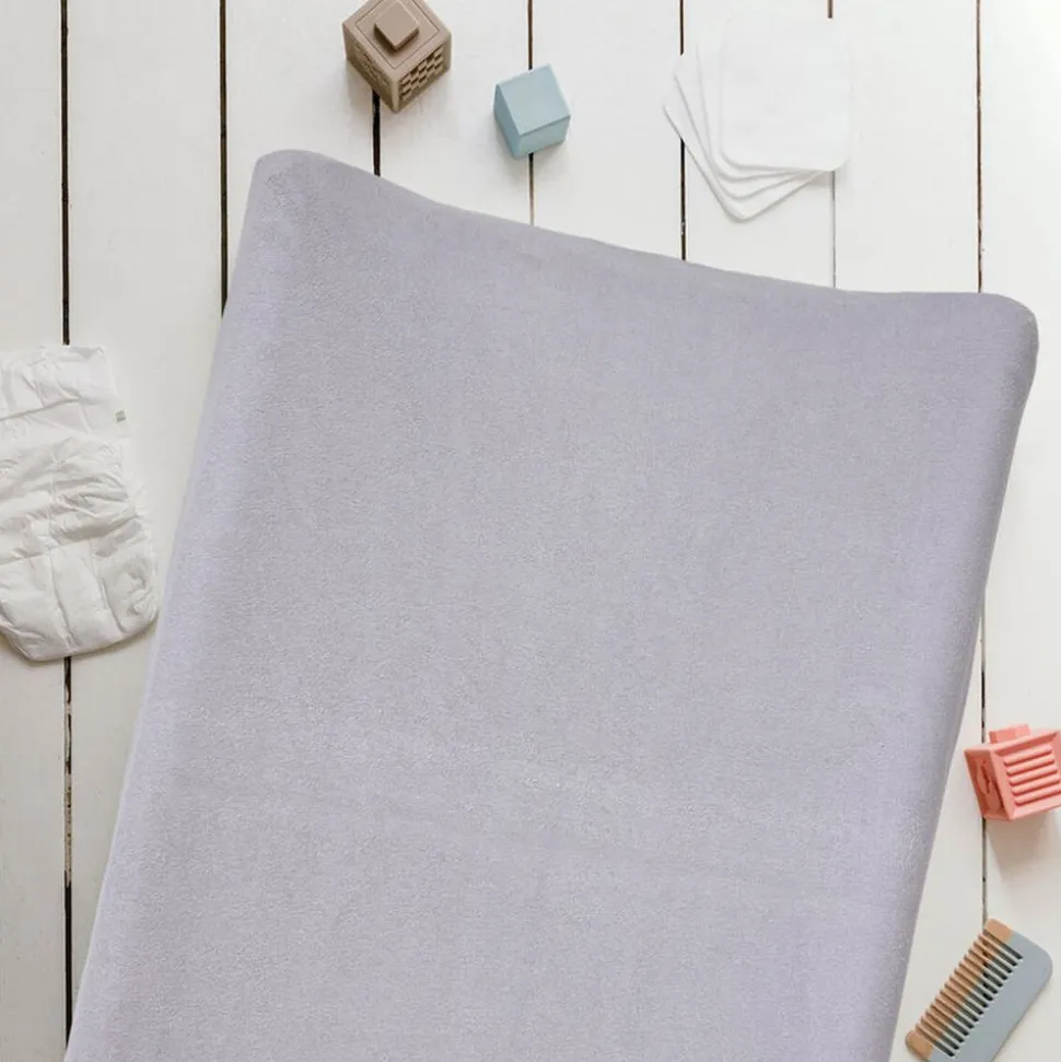 Housse matelas à langer lilas 50x70 cm éponge