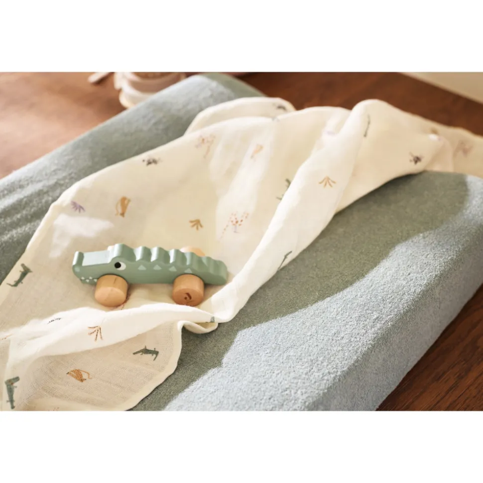 Housse matelas à langer éponge 50 x 70 cm sea green