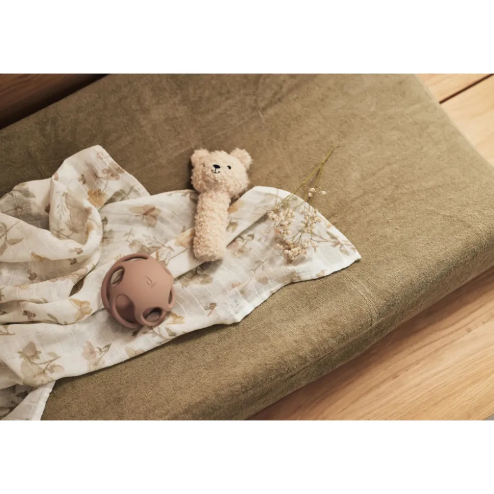 Housse matelas à langer éponge 50 x 70 cm olive