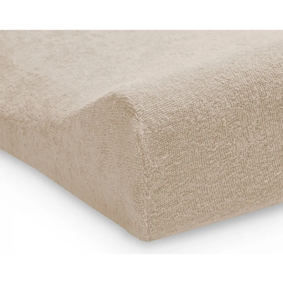 Housse matelas à langer éponge 50 x 70 cm nougat