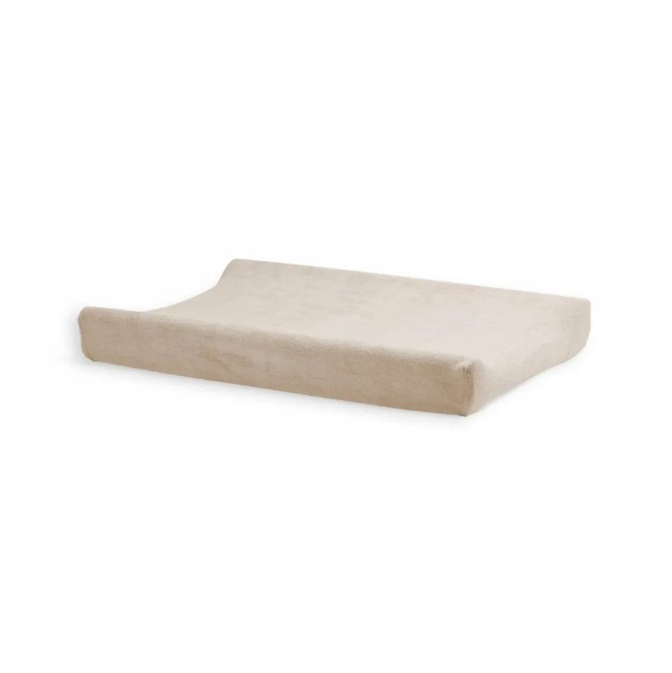 Housse matelas à langer éponge 50 x 70 cm nougat