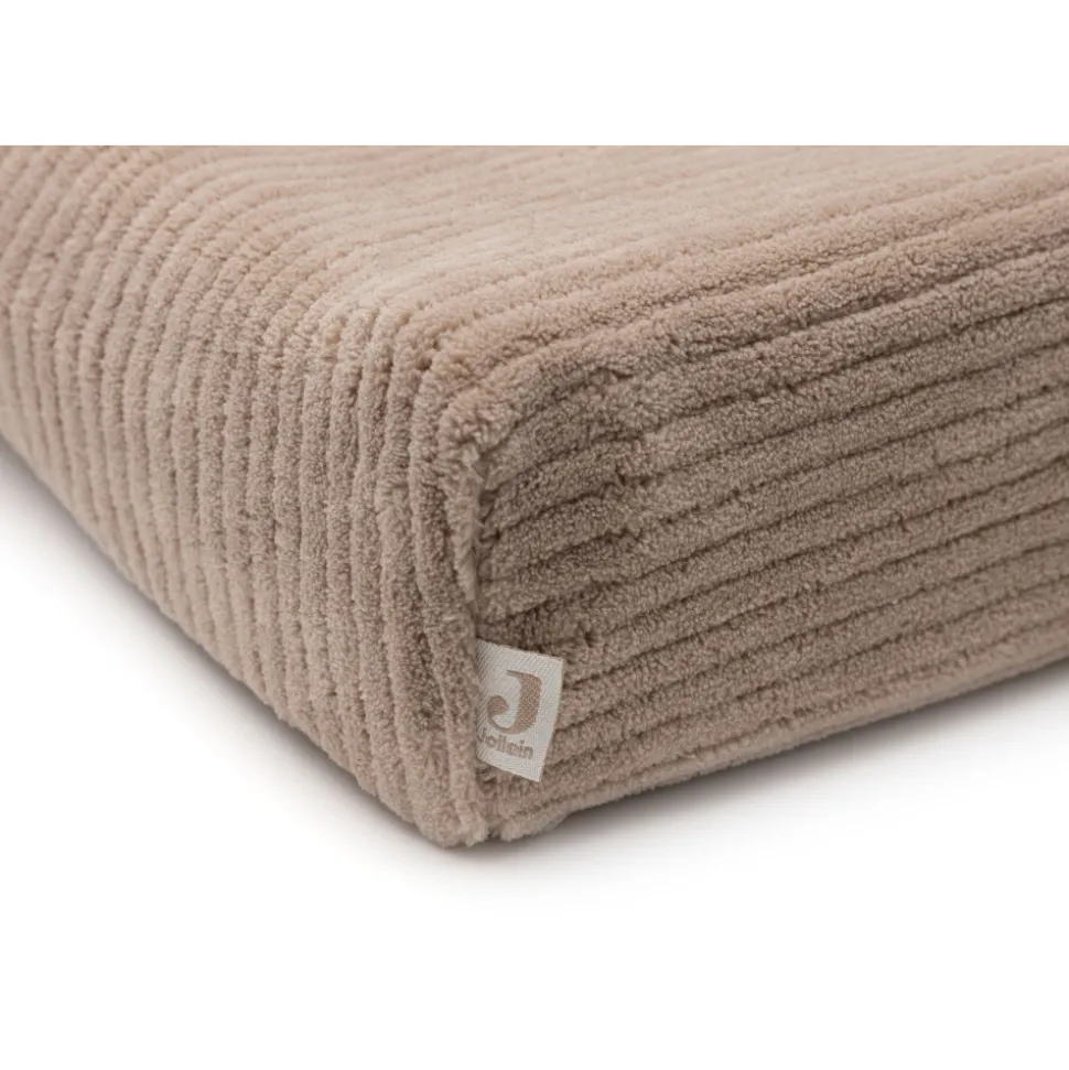 Housse matelas à langer 50 x 70 cm cloudy rib milky coffee