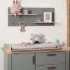 Housse matelas à langer 75 x 85 cm gris argenté