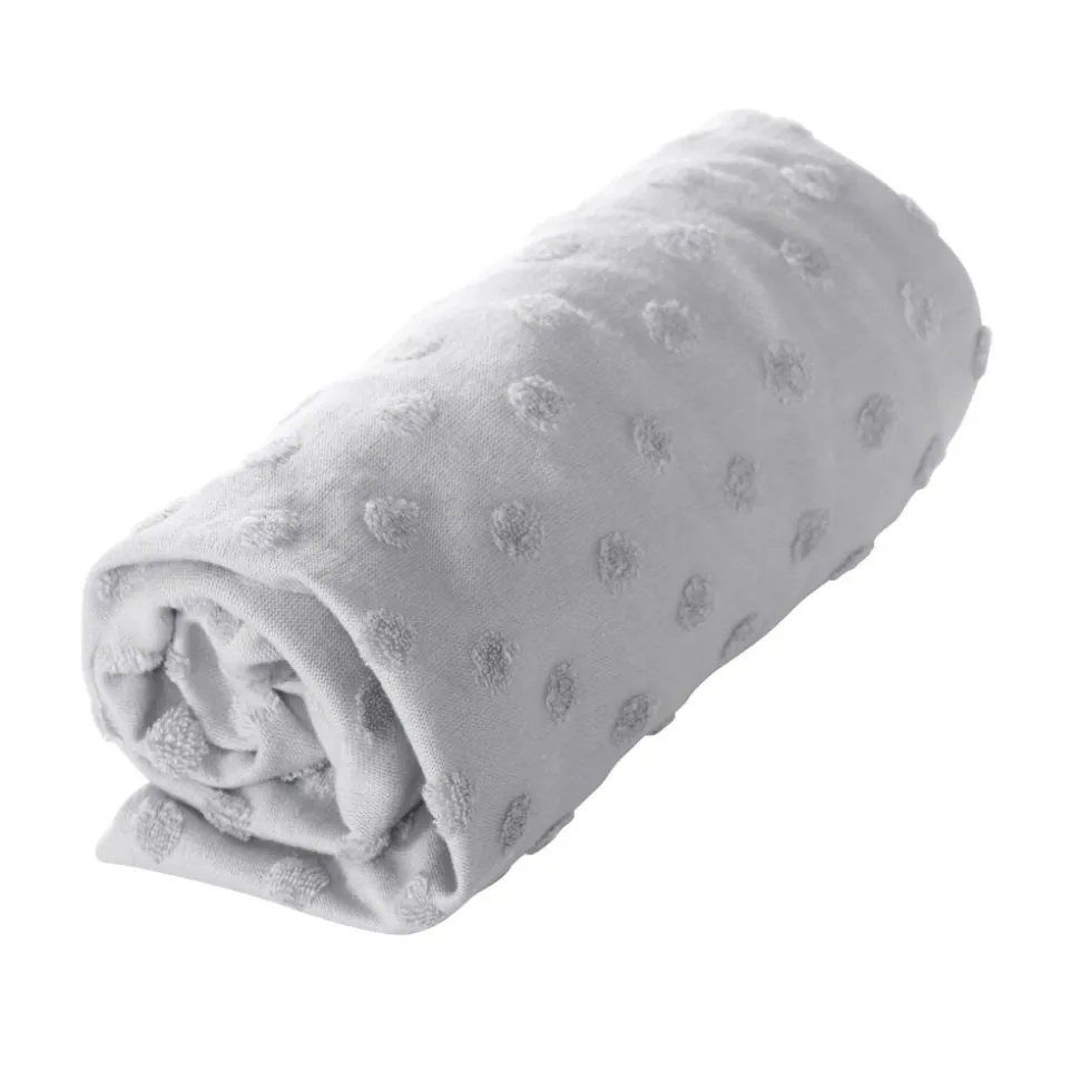 Housse matelas à langer 75 x 85 cm gris argenté