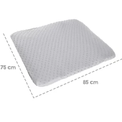 Housse matelas à langer 75 x 85 cm gris argenté