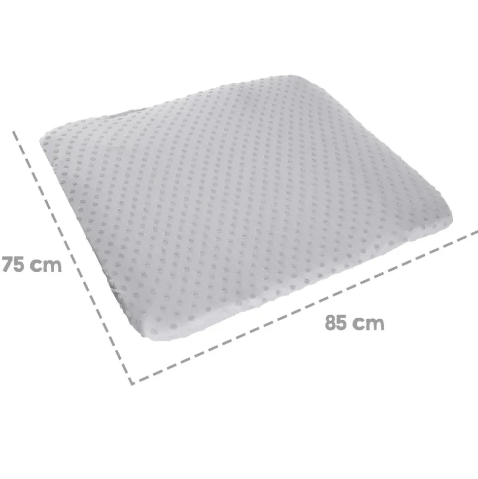 Housse matelas à langer 75 x 85 cm gris argenté