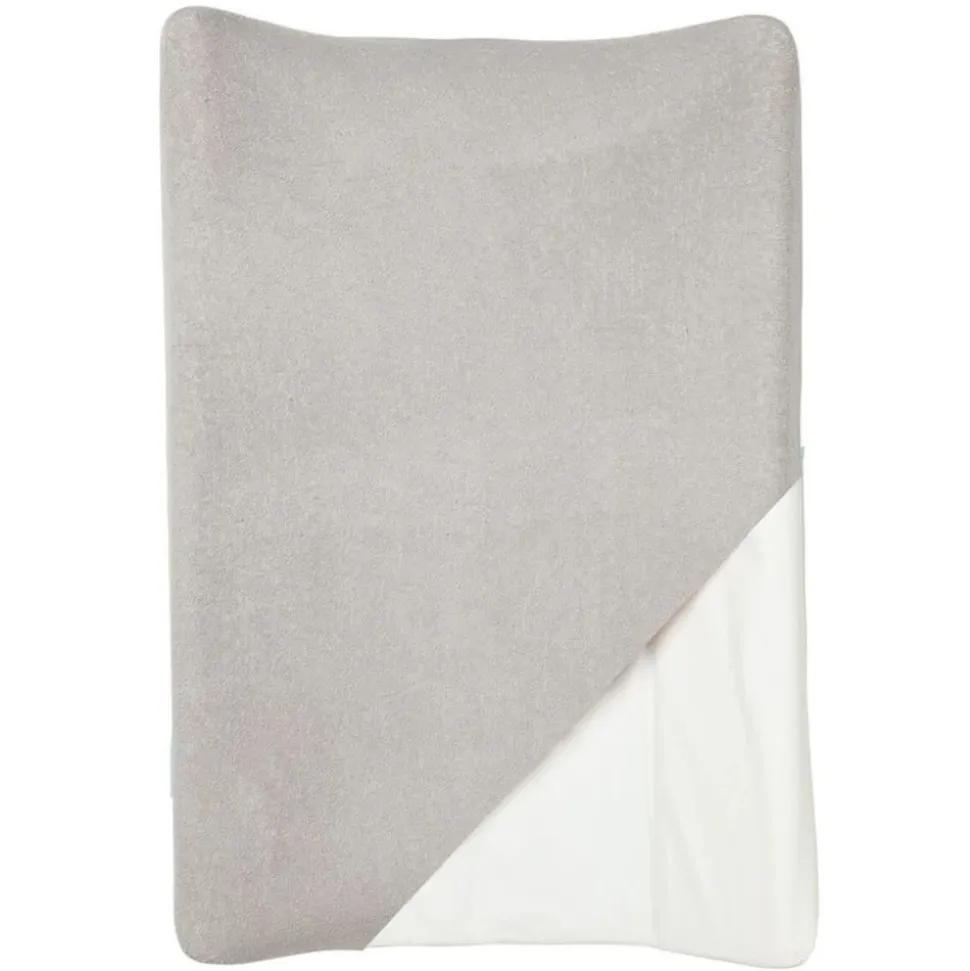 Housse matelas à langer 50 x 70 cm gris gaze de coton