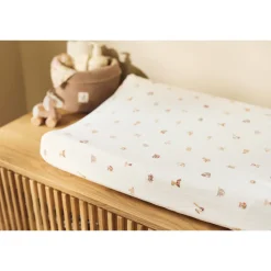 Housse matelas à langer 50 x 70 cm jersey animal friends