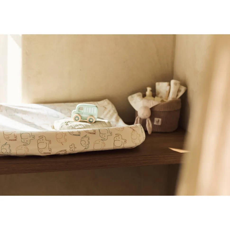 Housse matelas à langer 50 x 70 cm jersey elephant tales