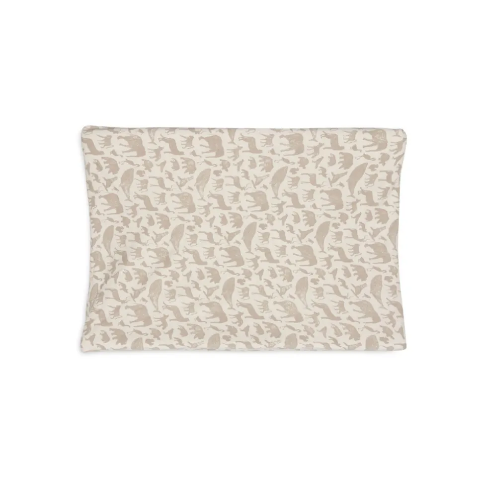 Housse matelas à langer 50 x 70 cm jersey animals nougat