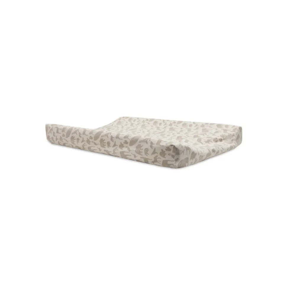 Housse matelas à langer 50 x 70 cm jersey animals nougat