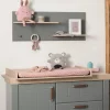 Housse matelas à langer 75 x 85 cm rose/mauve