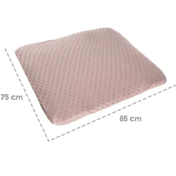 Housse matelas à langer 75 x 85 cm rose/mauve