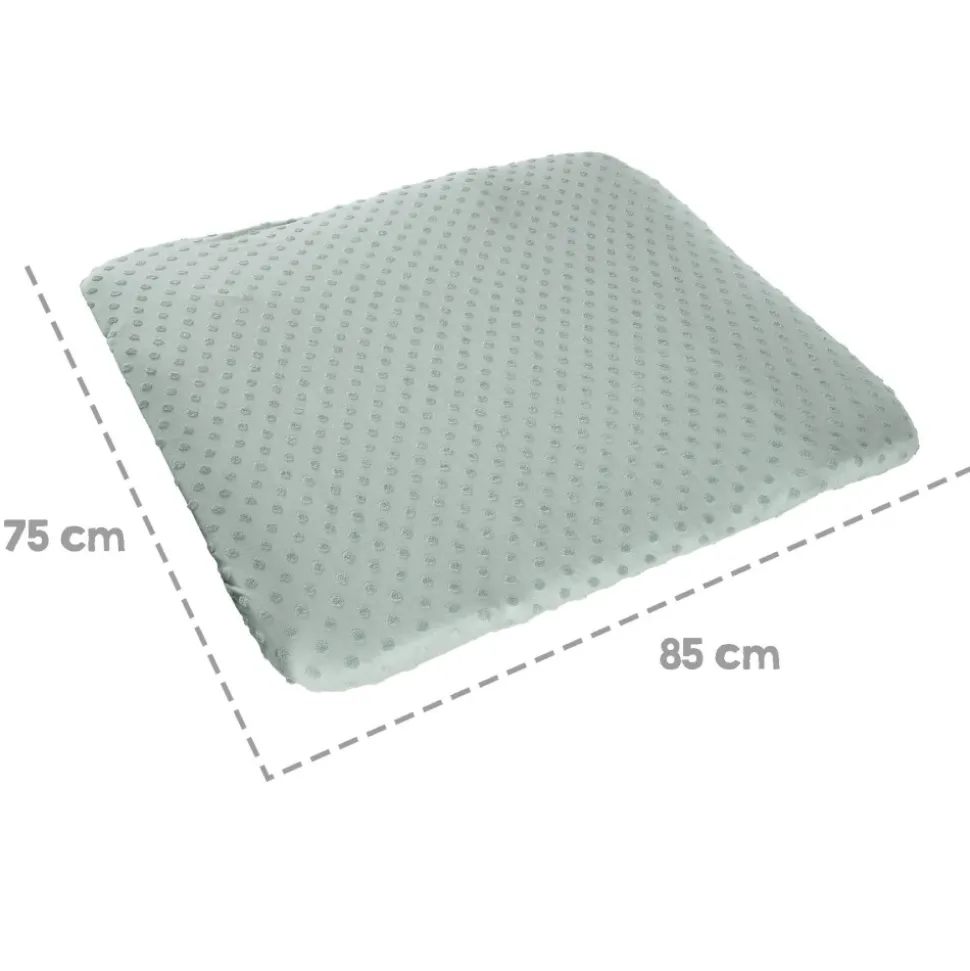 Housse matelas à langer 75 x 85 cm vert givré