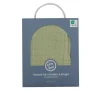 Housse matelas à langer 50 x 70 cm vert mousse en gaze de coton