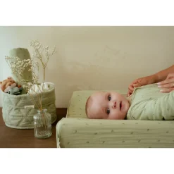 Housse pour matelas à langer - pure sage - 50 x 70 cm