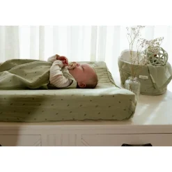 Housse pour matelas à langer - pure sage - 50 x 70 cm