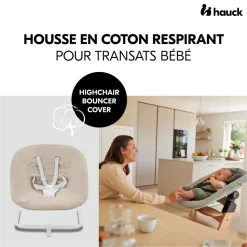 Housse pour transat bébé beige clair