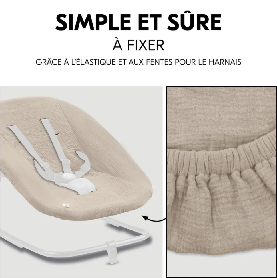 Housse pour transat bébé beige clair