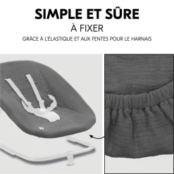 Housse pour transat bébé dark grey
