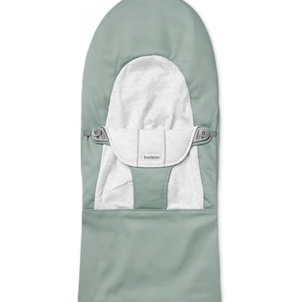 Housse transat balance soft tissé/jersey vert sauge/gris