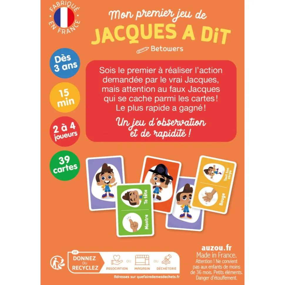 Jeu de cartes - jacques a dit