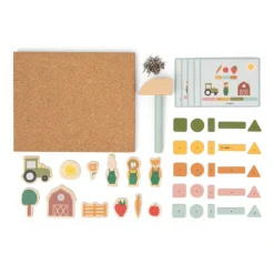 Jeu de clous bébé en bois - ferme multi
