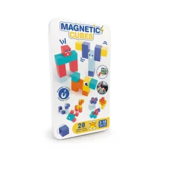 Jeu de construction cubes magnétiques 28 pièces