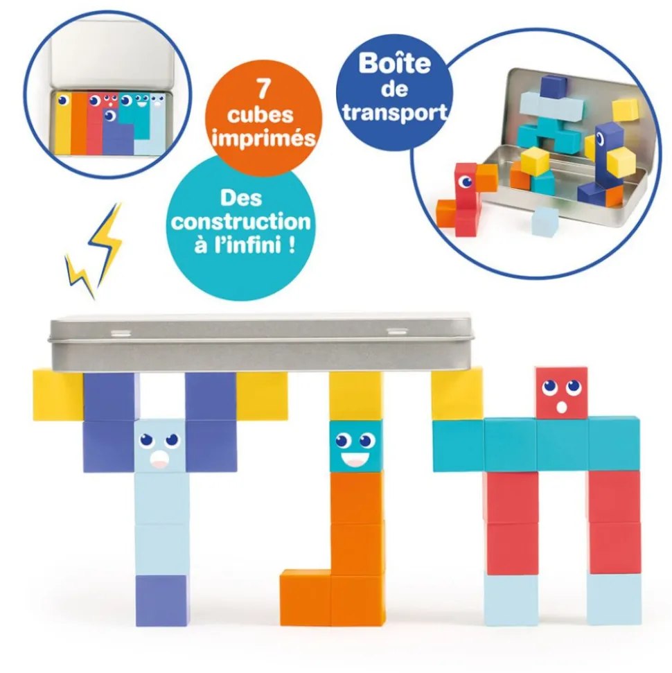 Jeu de construction cubes magnétiques 28 pièces