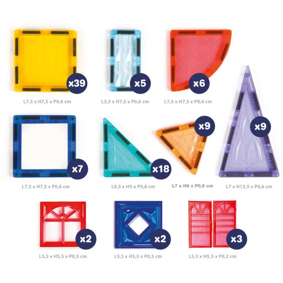 Jeu de construction magnétique xxl 100 pièces