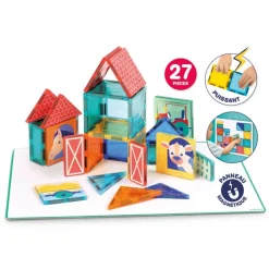 Jeu de construction panneau magnétique avec 27 pièces