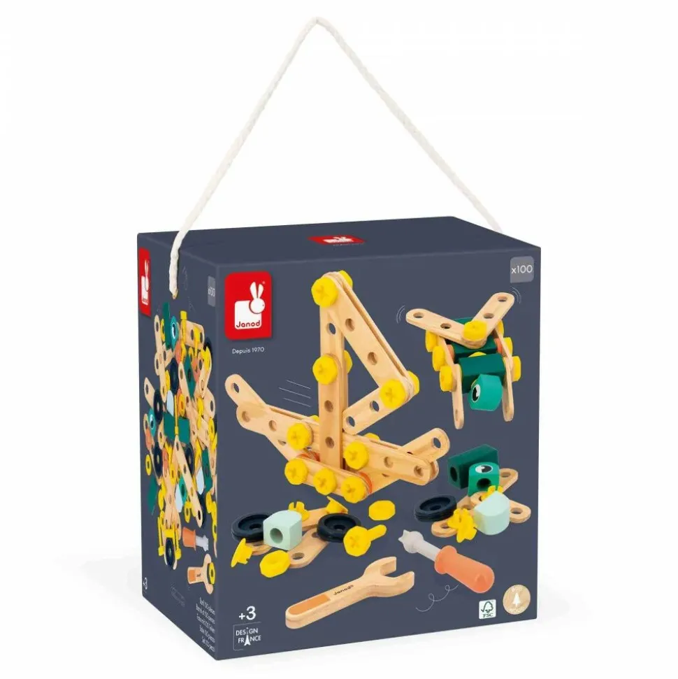 Jeu de construction pour enfant baril brico'kids 100 pièces