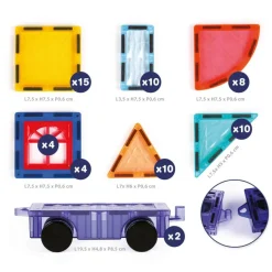 Jeu de construction véhicules magnétiques 63 pièces