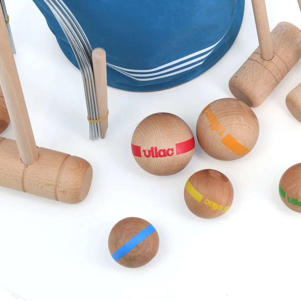 Jeu de croquet en bois familial
