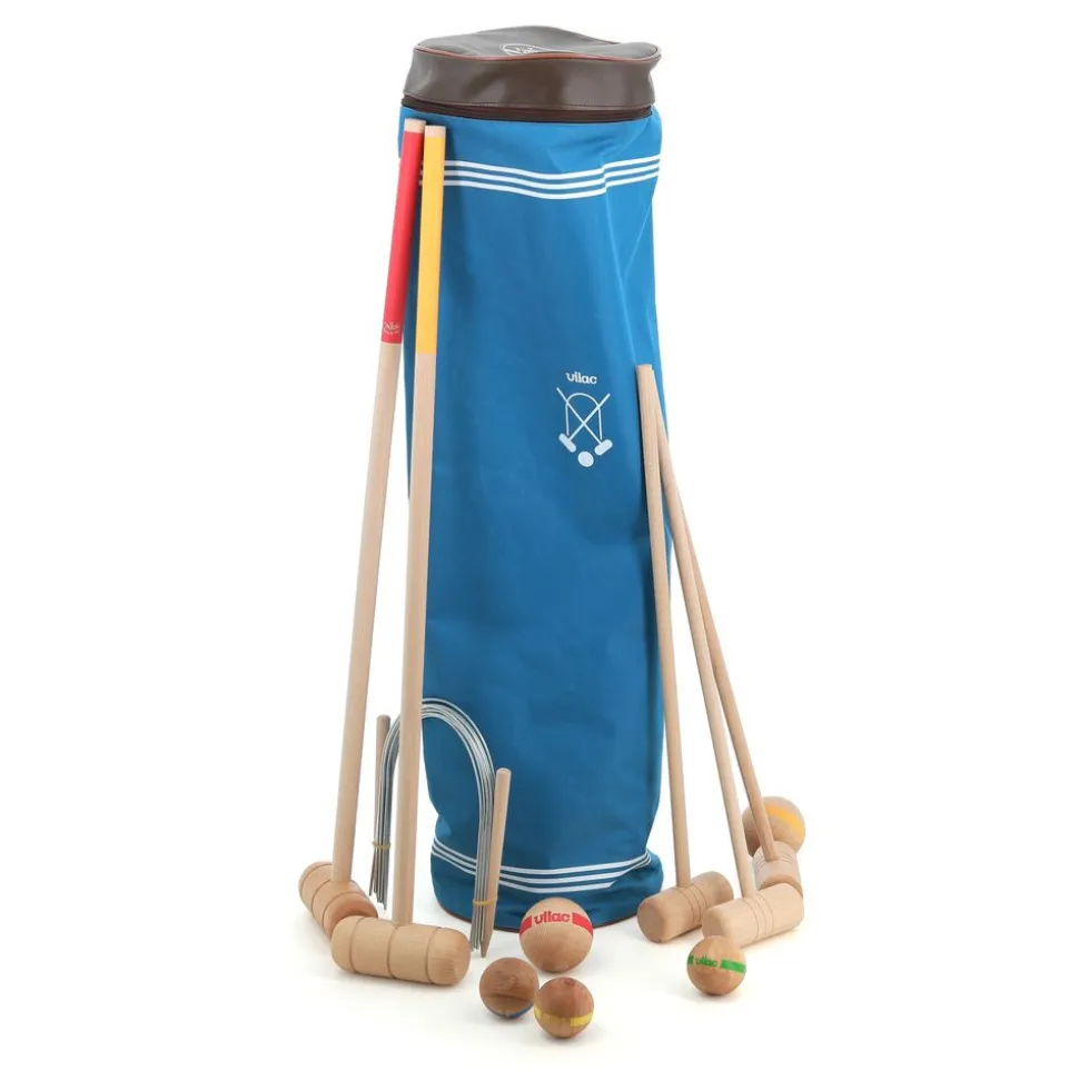 Jeu de croquet en bois familial