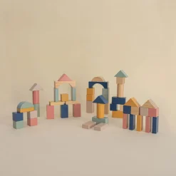 Jeu de 50 cubes en bois