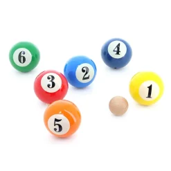 Jeu de pétanque pour enfant 6 boules - thème billard