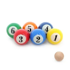 Jeu de pétanque pour enfant 6 boules - thème billard