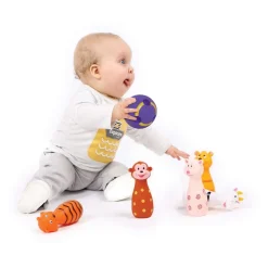 Jeu de quilles souples animaux