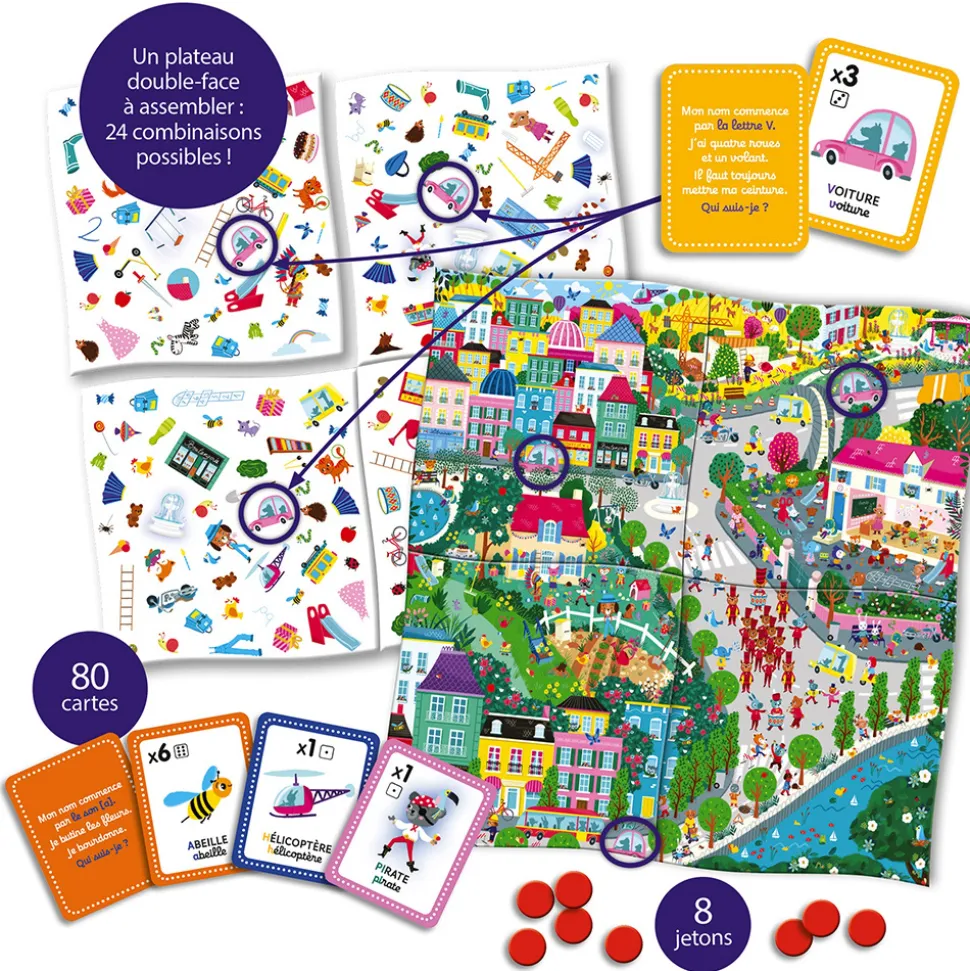 Jeu d'observation cherche et trouve les lettres