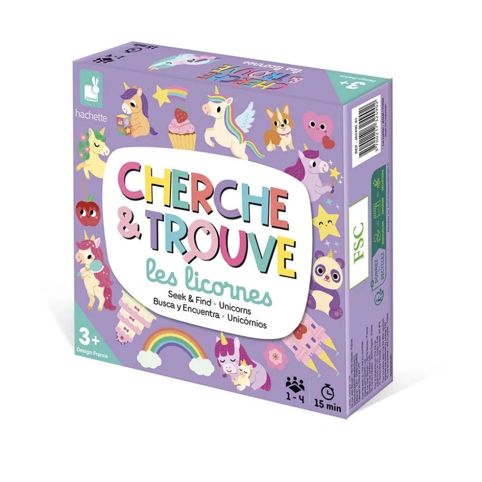Jeu d'observation mon premier cherche et trouve - licornes