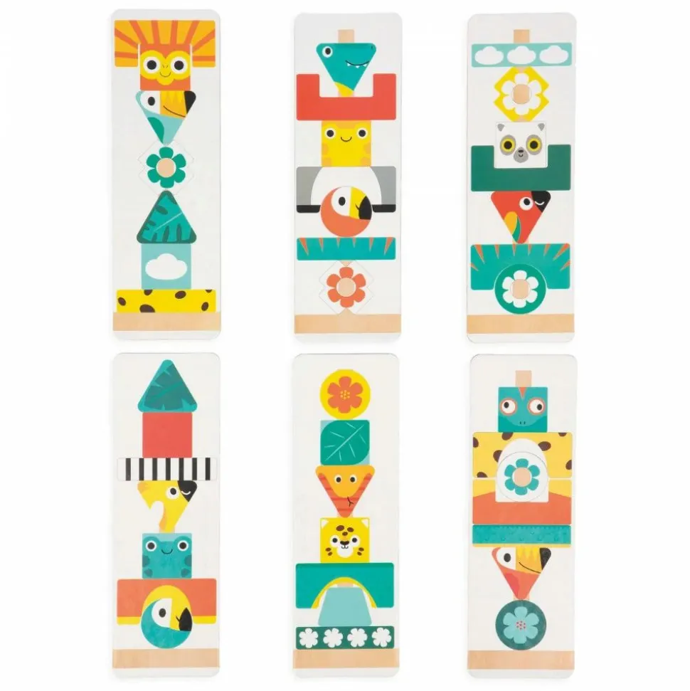 Jeu d'éveil à empiler totem tropik