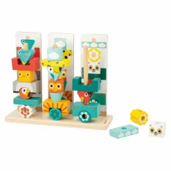 Jeu d'éveil à empiler totem tropik