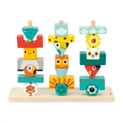 Jeu d'éveil à empiler totem tropik